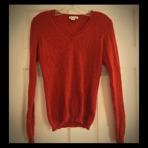 Orange Cashmere Sweater.